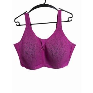 Cacique FULL COVERAGE BRA 48DDD Purple Lace Lightly Lined NoWire
